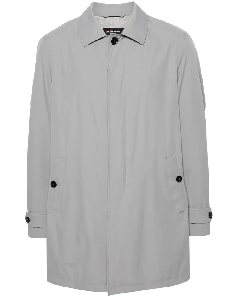 Kiton Einreihiger Regenmantel - Grau Grau