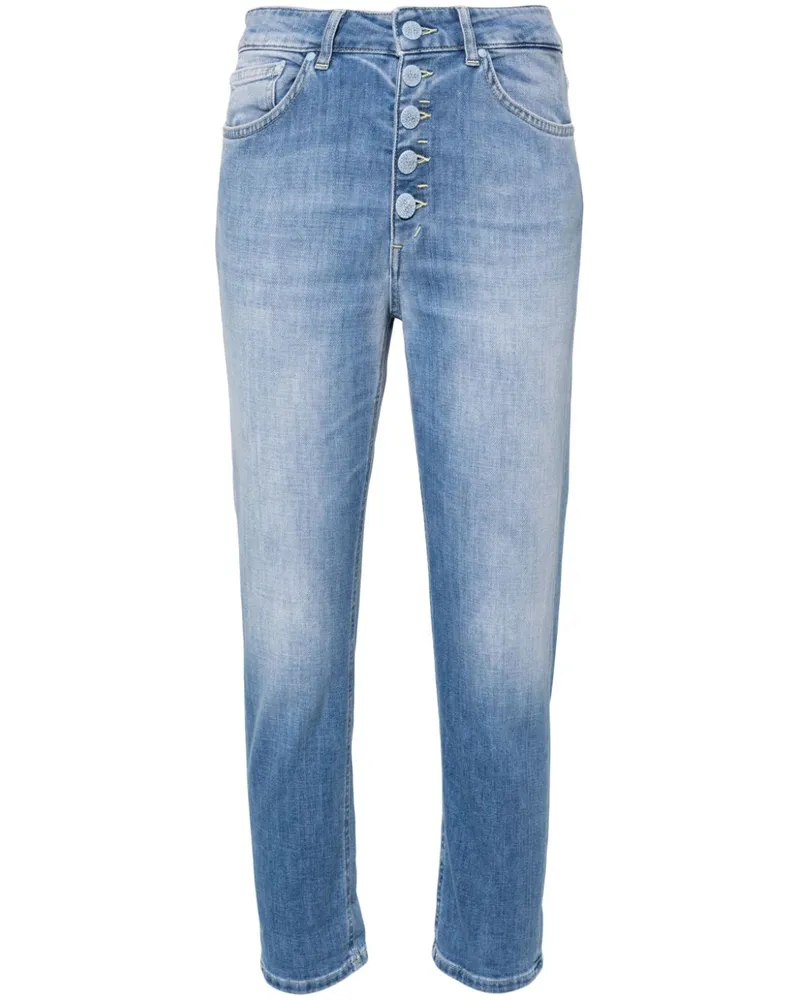 Dondup Halbhohe Koons Cropped-Jeans - Blau Blau