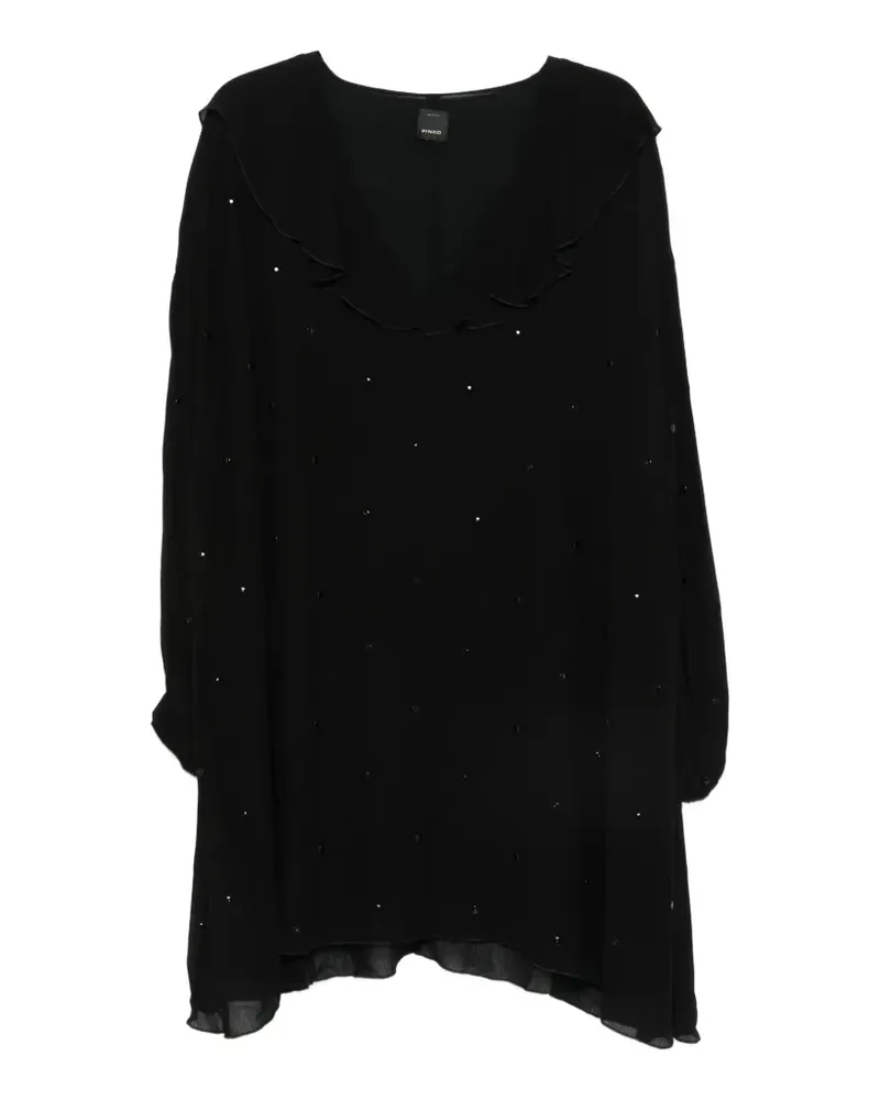 Pinko ruffled embellished dress - Schwarz Schwarz