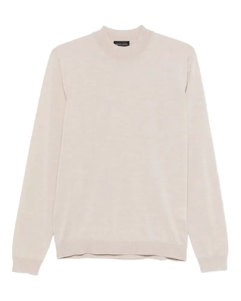 Roberto Collina Pullover mit Stehkragen - Nude Nude