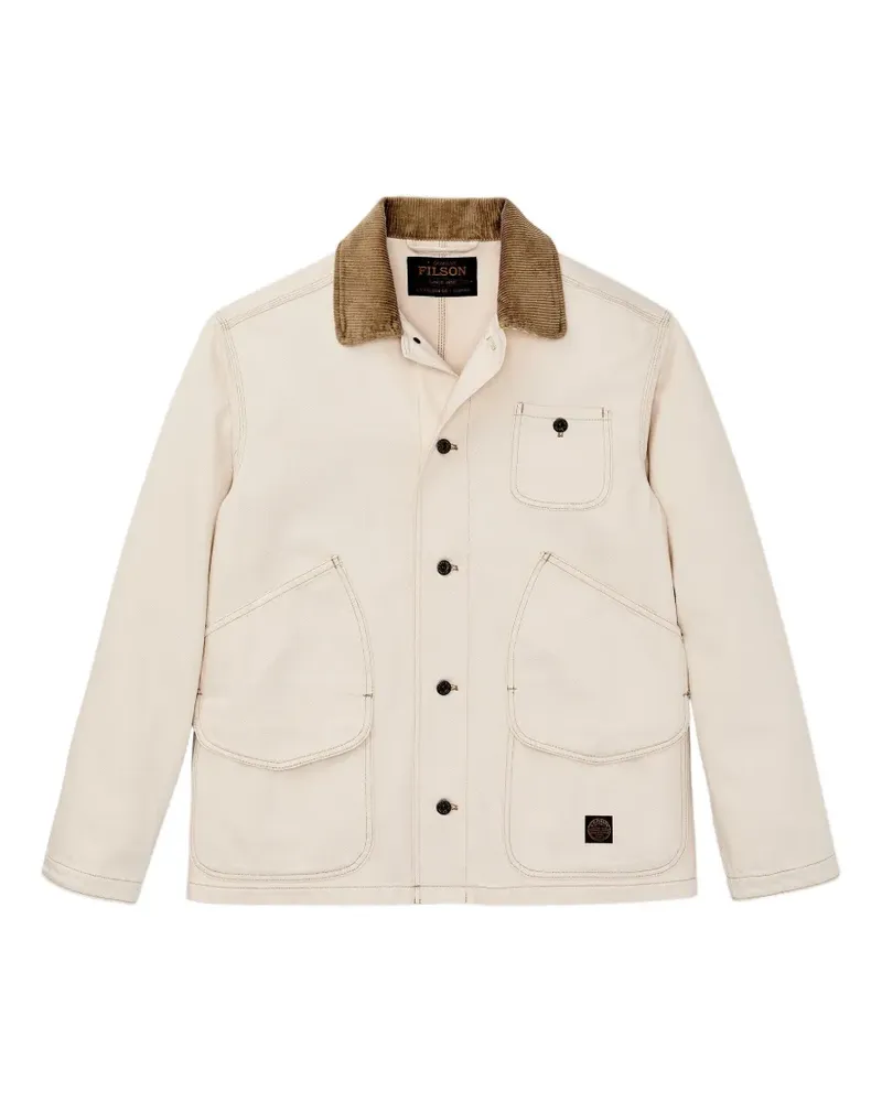 Filson corduroy-collar denim jacket - Nude Nude