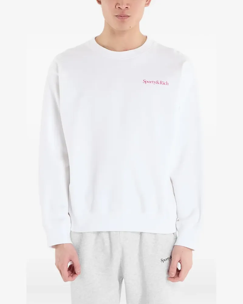 SPORTY & RICH NY Motion Crewneck UNISEX - Weiß Weiß