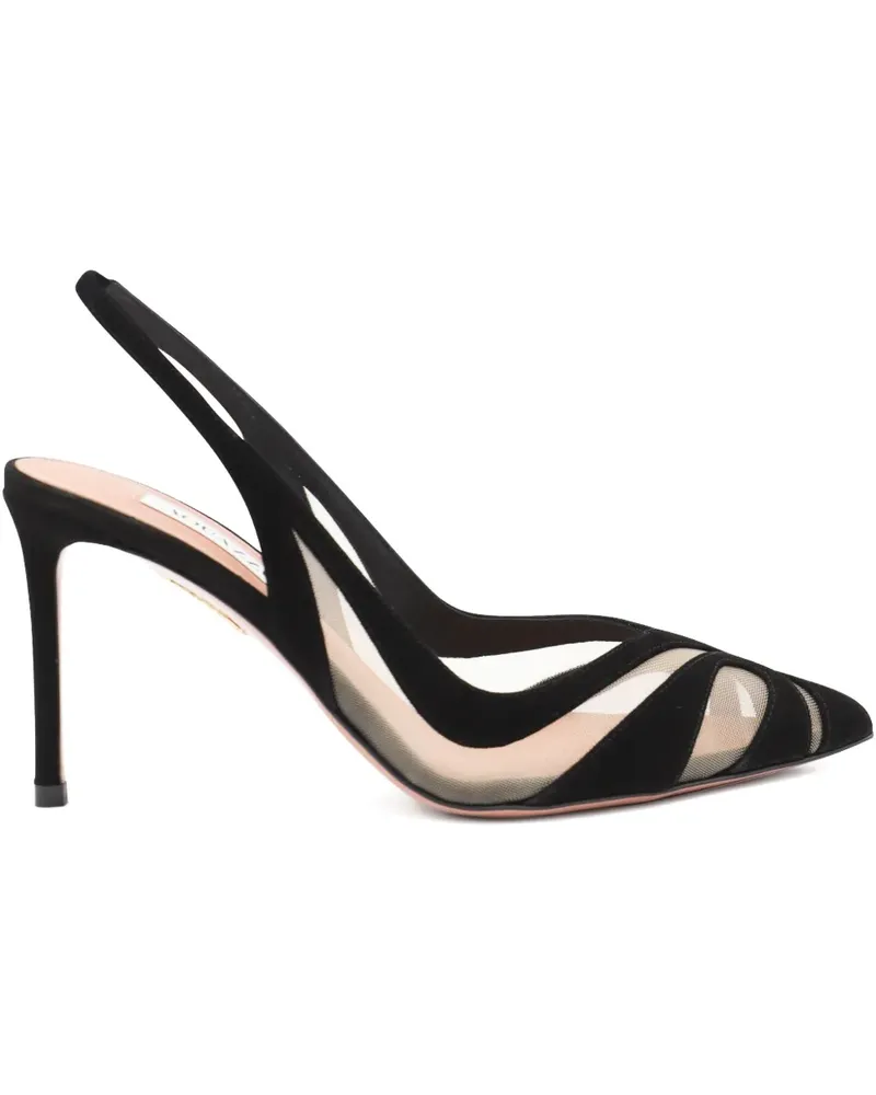 Aquazzura Lune Pumps 85mm - Schwarz Schwarz