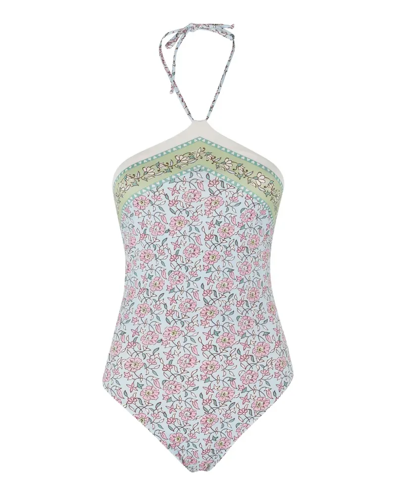 MC2 Saint Barth Meryem halterneck swimsuit - Blau Blau