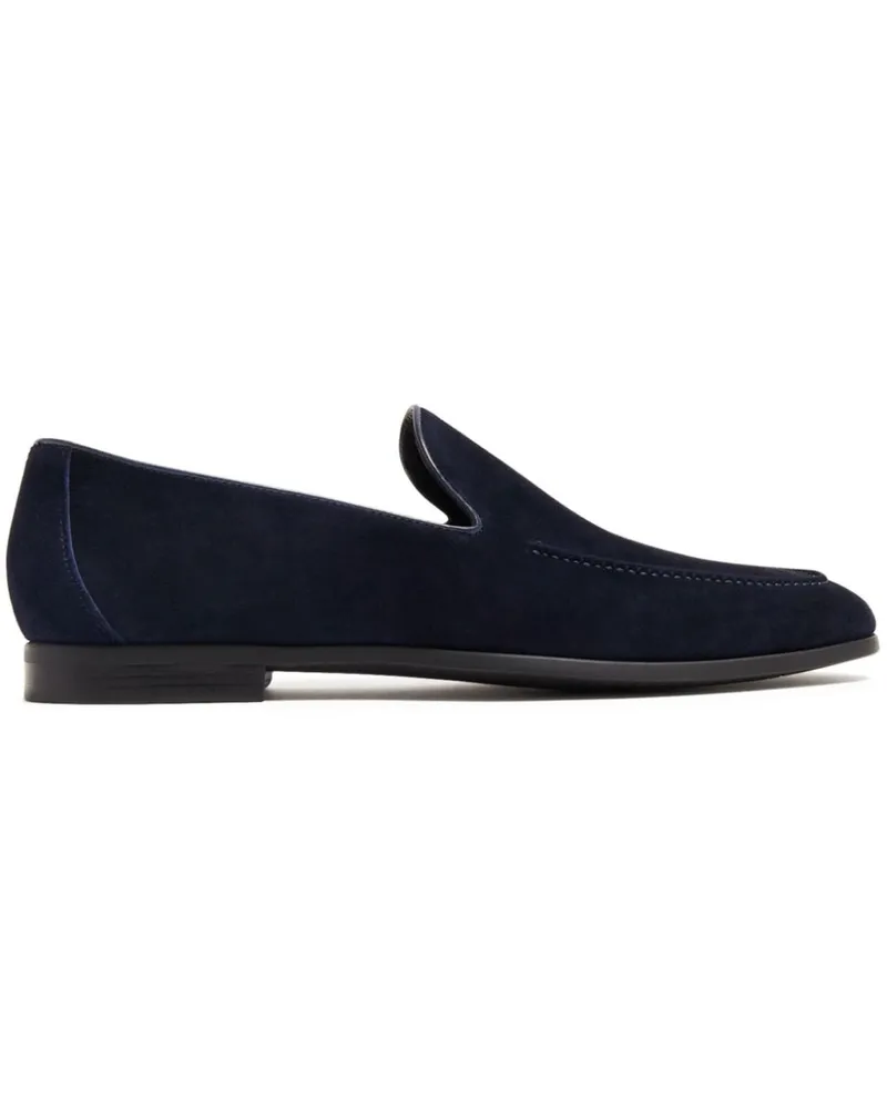 Magnanni Loafer aus Wildleder mit mandelförmiger Kappe - Blau Blau