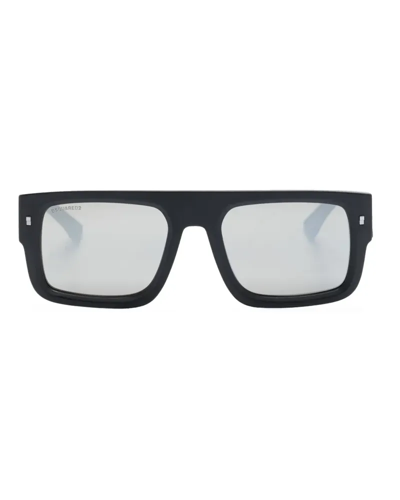 Dsquared2 Eckige Icon Sonnenbrille - Schwarz Schwarz
