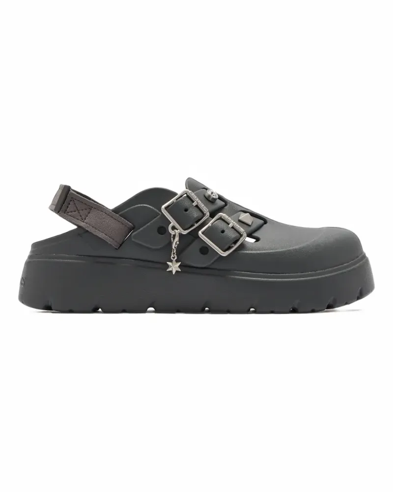 Crocs Loaferette Star Mules mit Nieten und Schnallenriemen - Grau Grau