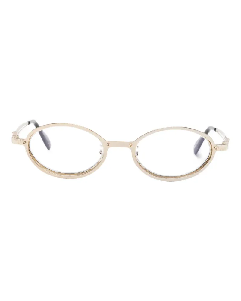 KUBORAUM Maske 18 Brille mit ovalem Gestell - Gold Gold