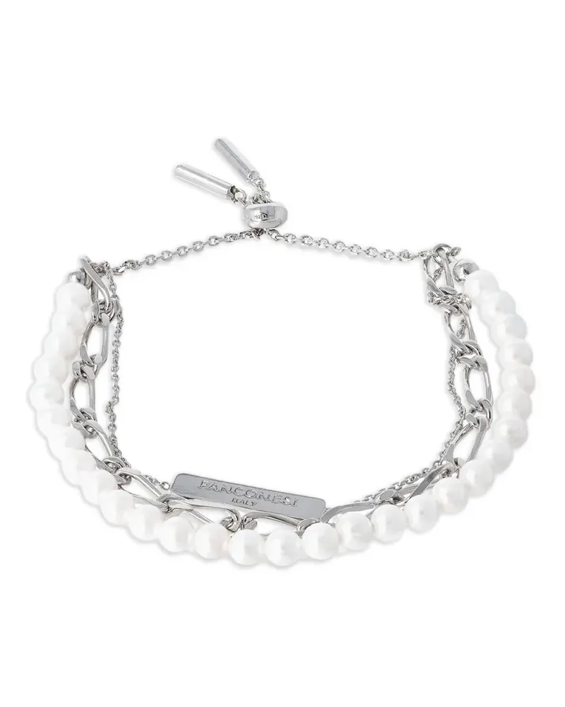 PANCONESI Famiglia Armband mit Süßwasserperlen - Silber Silber