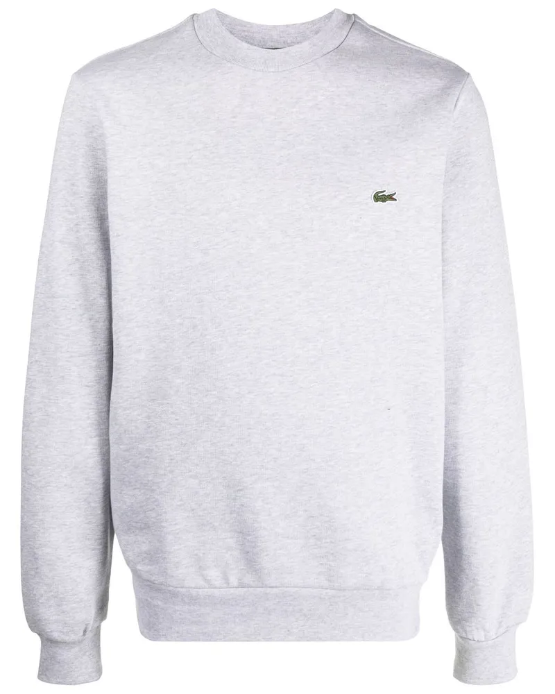 Lacoste Fleecepullover mit rundem Ausschnitt - Grau Grau