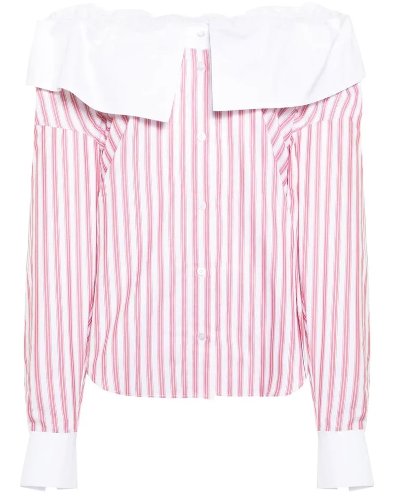 Viktor & Rolf Schulterfreies Couture Hemd - Rot Rot