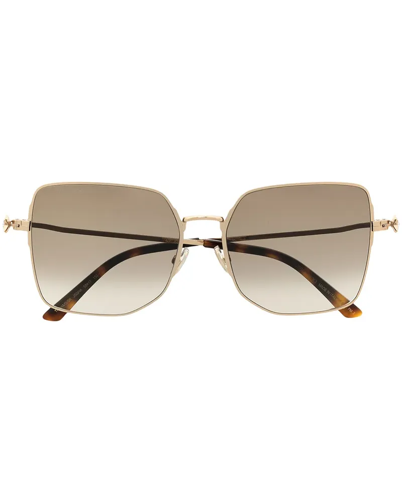 Jimmy Choo Eckige Oversized-Sonnenbrille - Braun Braun