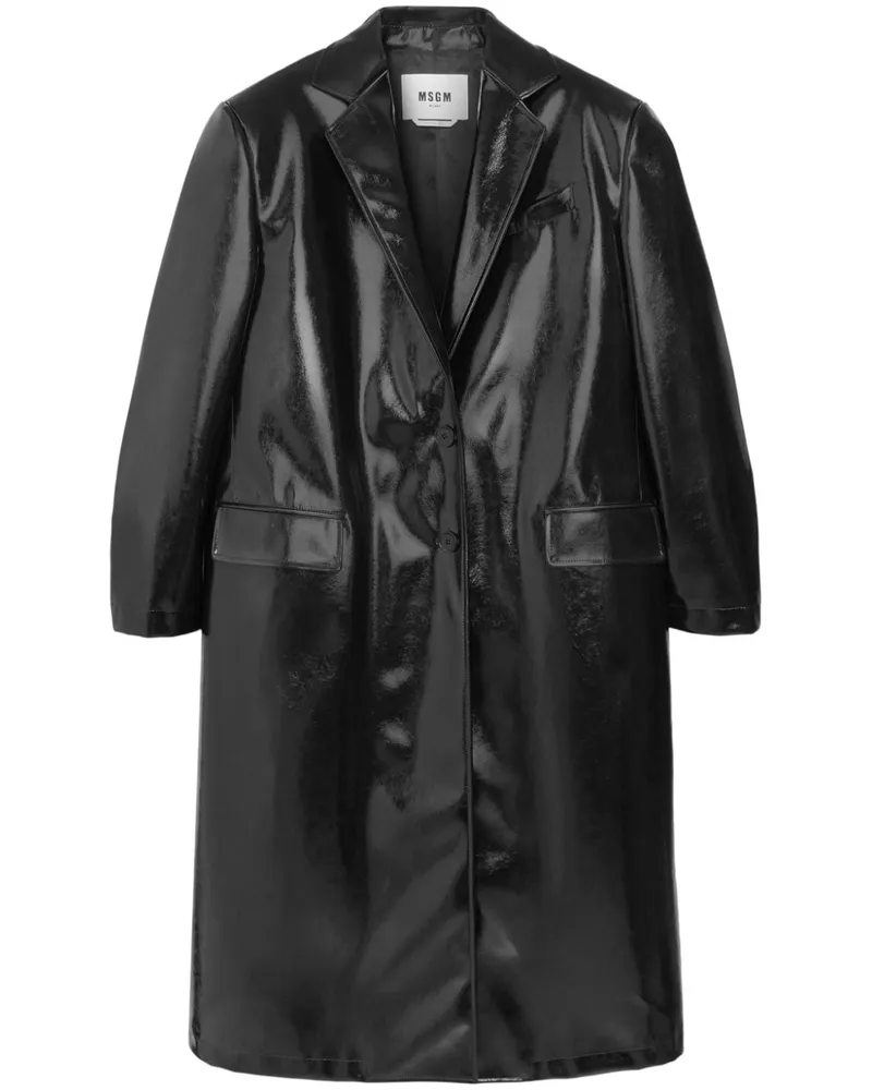 MSGM Wire Mantel aus Faux-Leder - Schwarz Schwarz