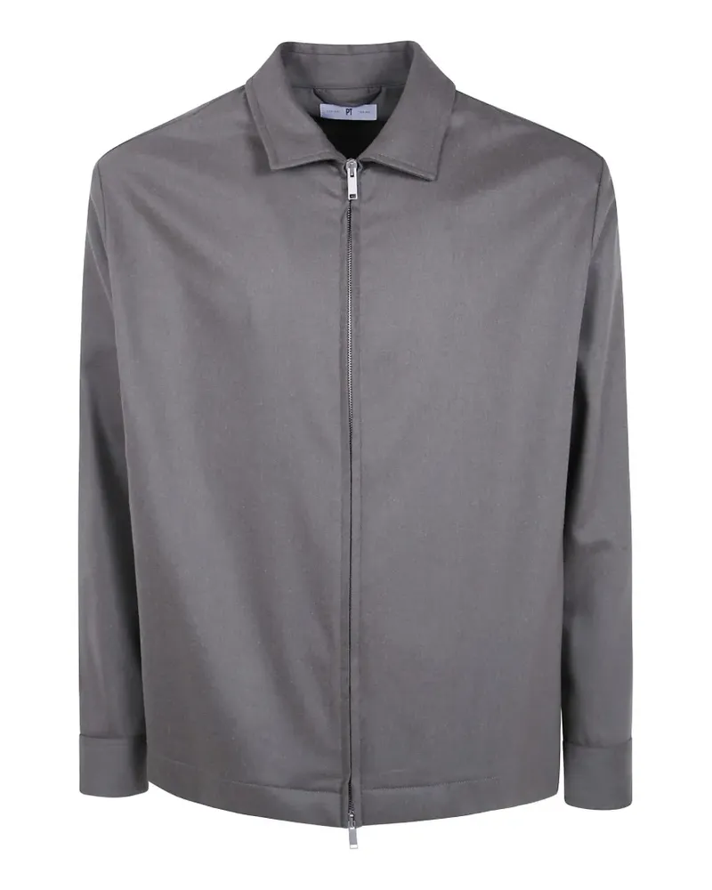 PT TORINO zip-up wool jacket - Grau Grau