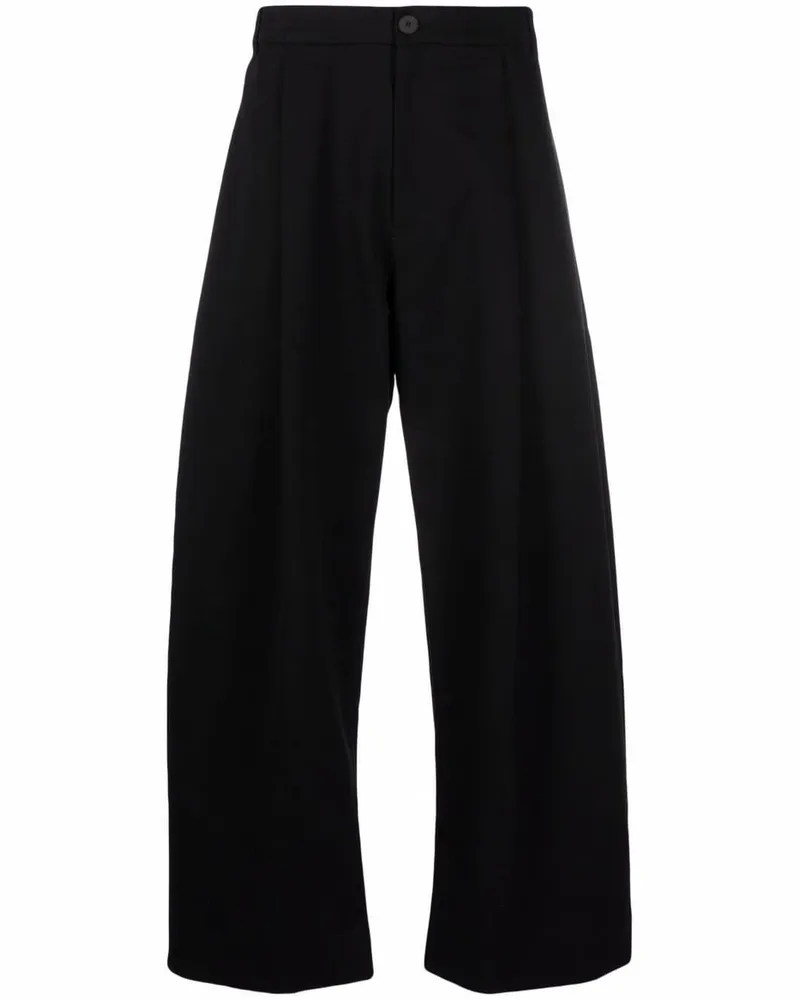 Studio Nicholson Weite Hose mit hohem Bund - Schwarz Schwarz