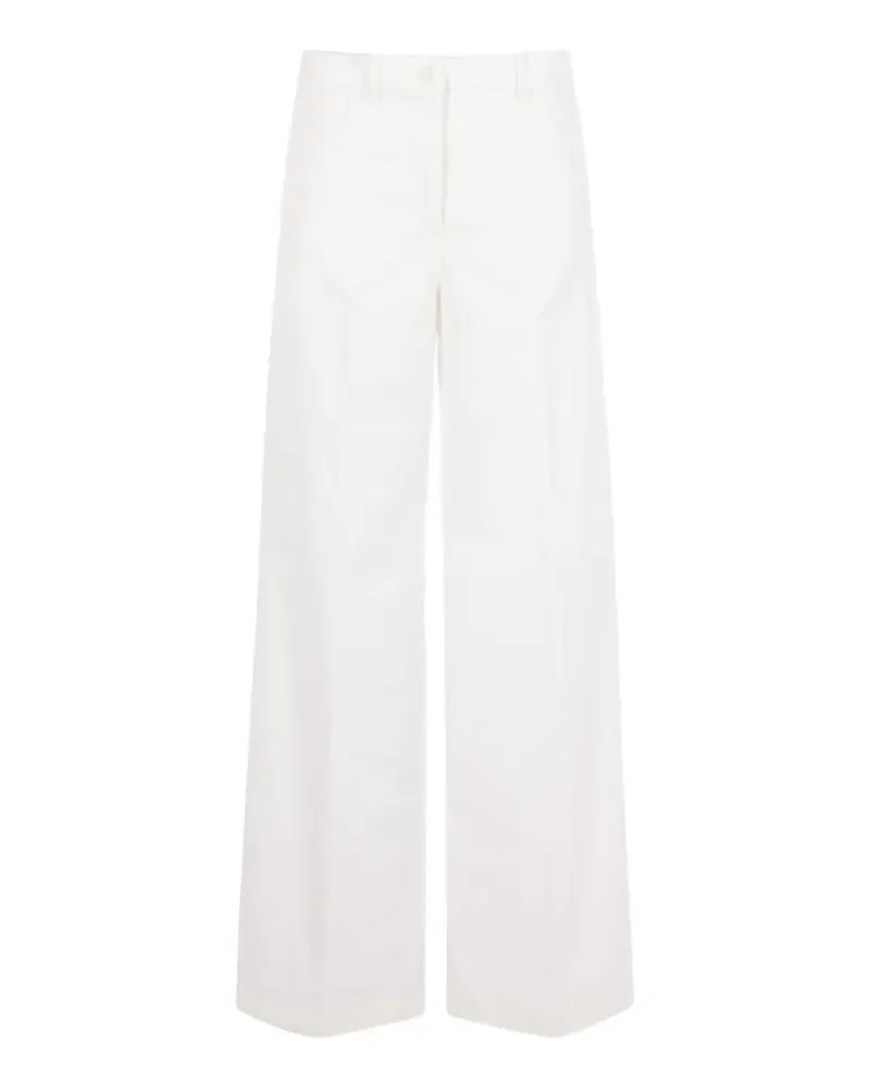 ASPESI Cordhose mit weitem Bein - Weiß Weiß
