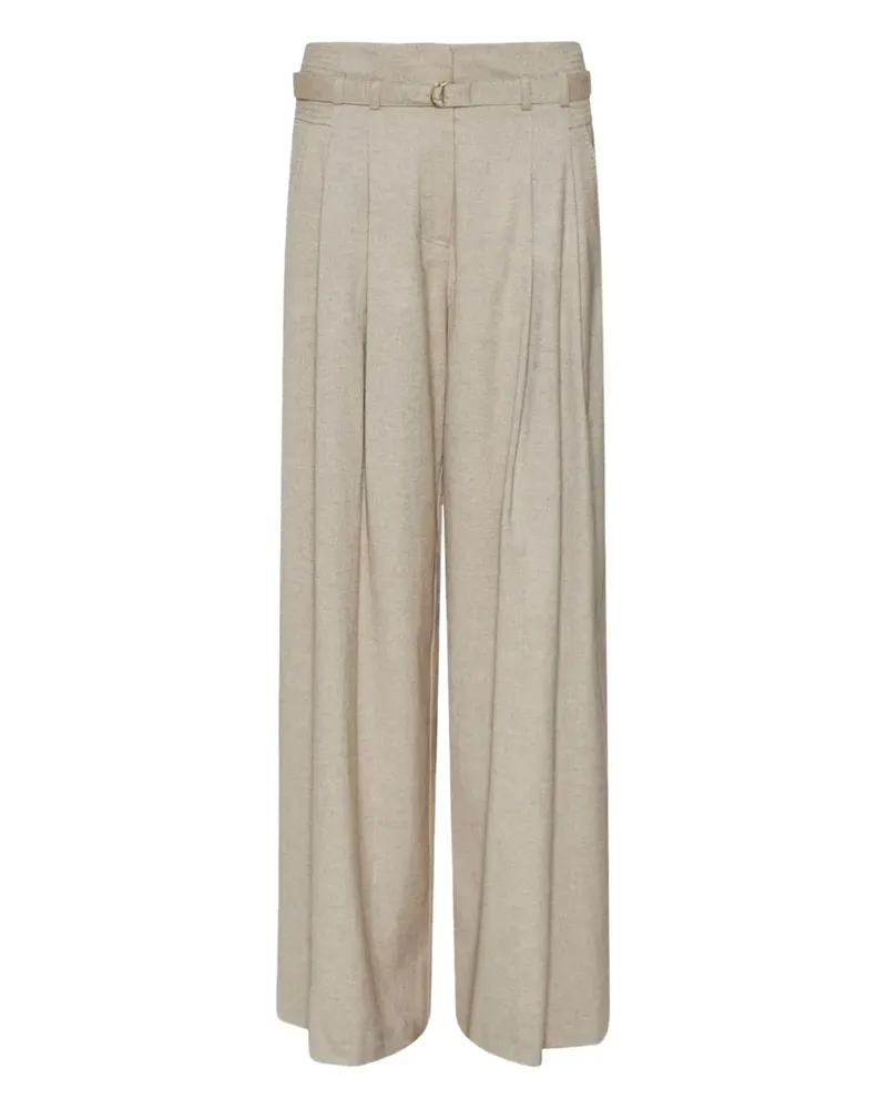 MARELLA belted pleated trousers - Nude Nude