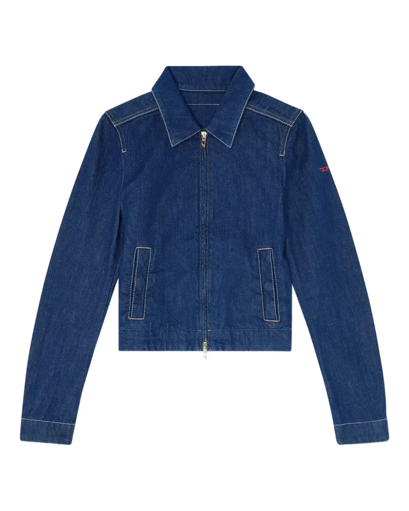 Diesel Jeansjacke mit Logo-Patch - Blau Blau