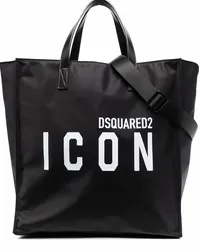 Dsquared2 Schultertasche mit Logo-Print Schwarz