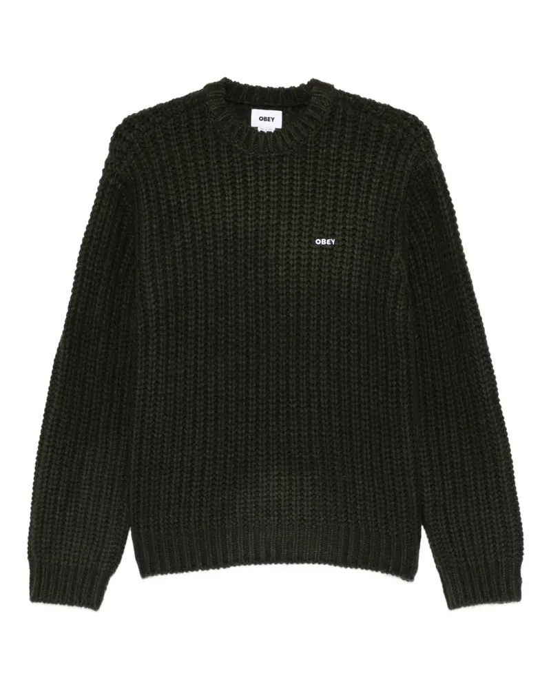 Obey knitted crew-neck sweater - Grün Grün
