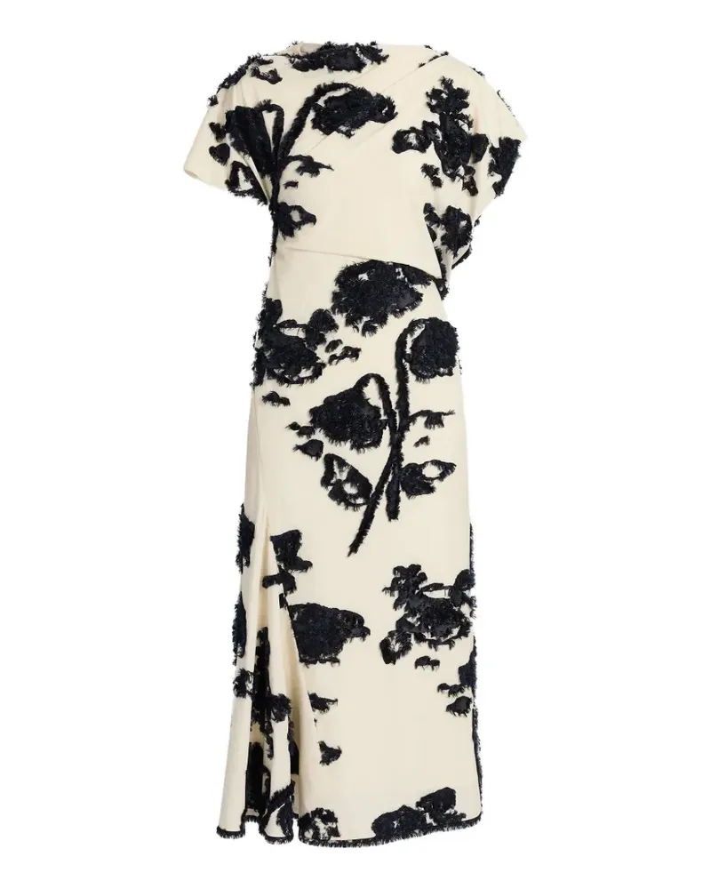Erdem fil coupé poplin dress - Nude Nude
