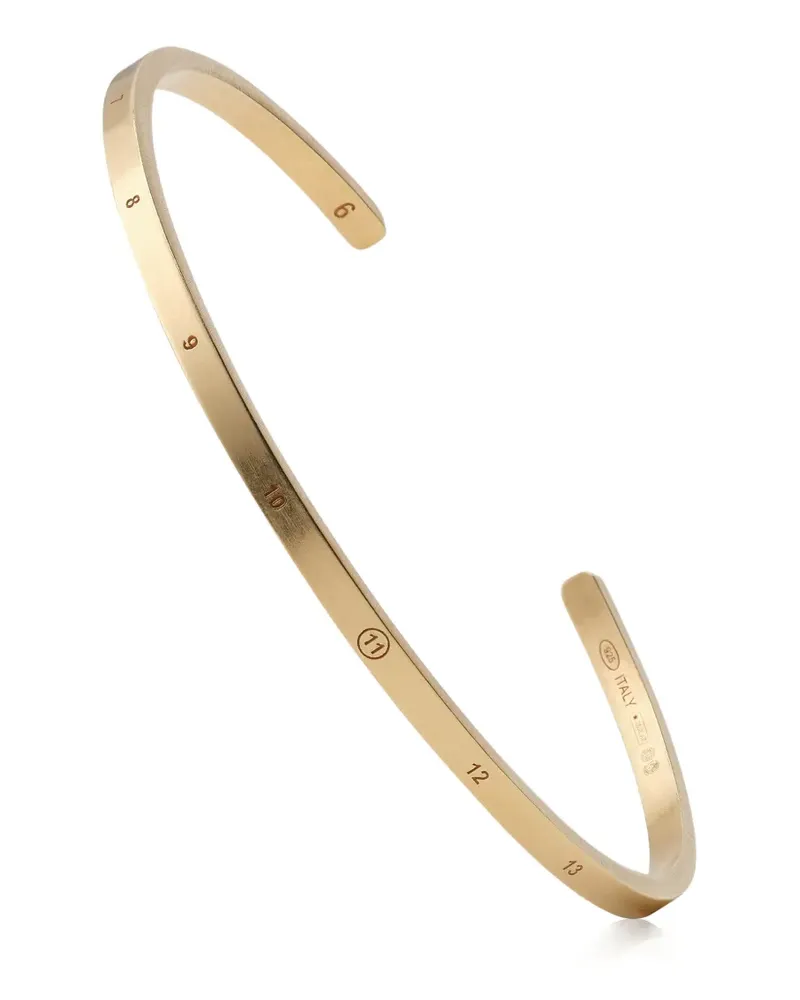 Maison Margiela Numeric engraved cuff bracelet - Gold Gold