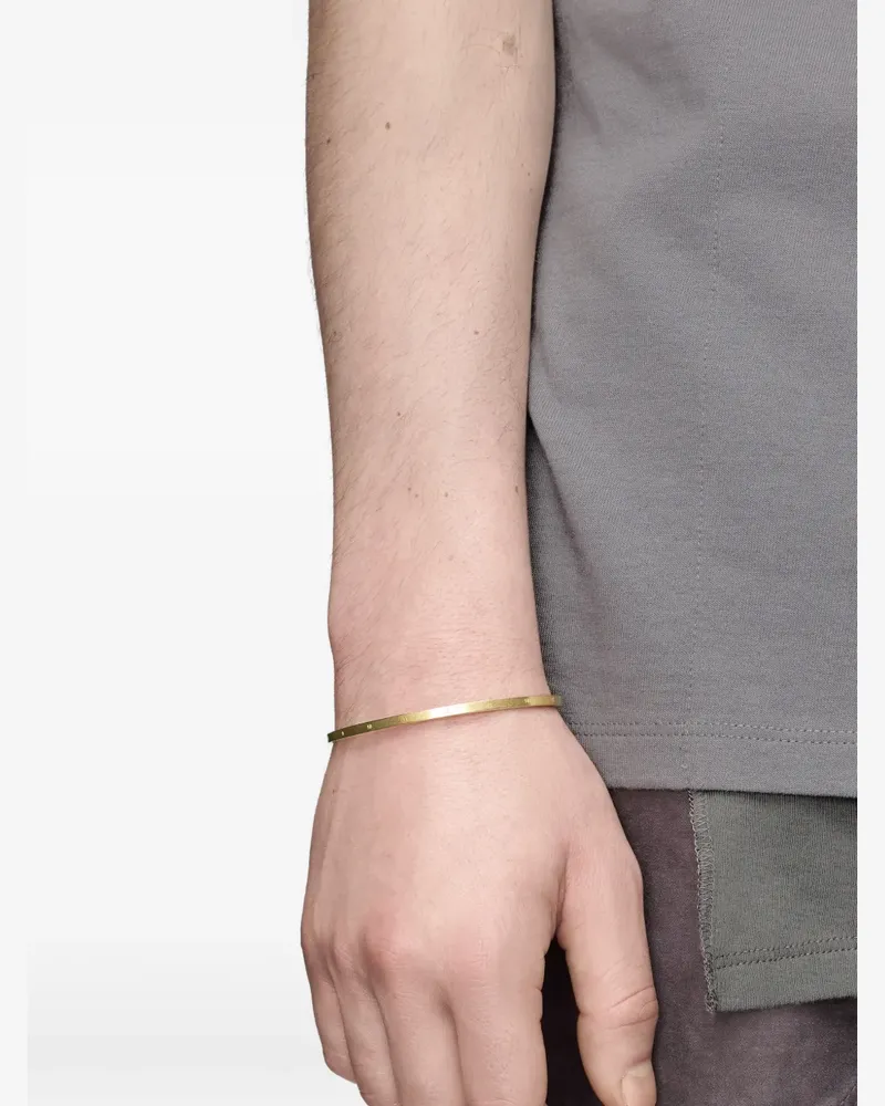 Maison Margiela Numeric engraved cuff bracelet - Gold Gold