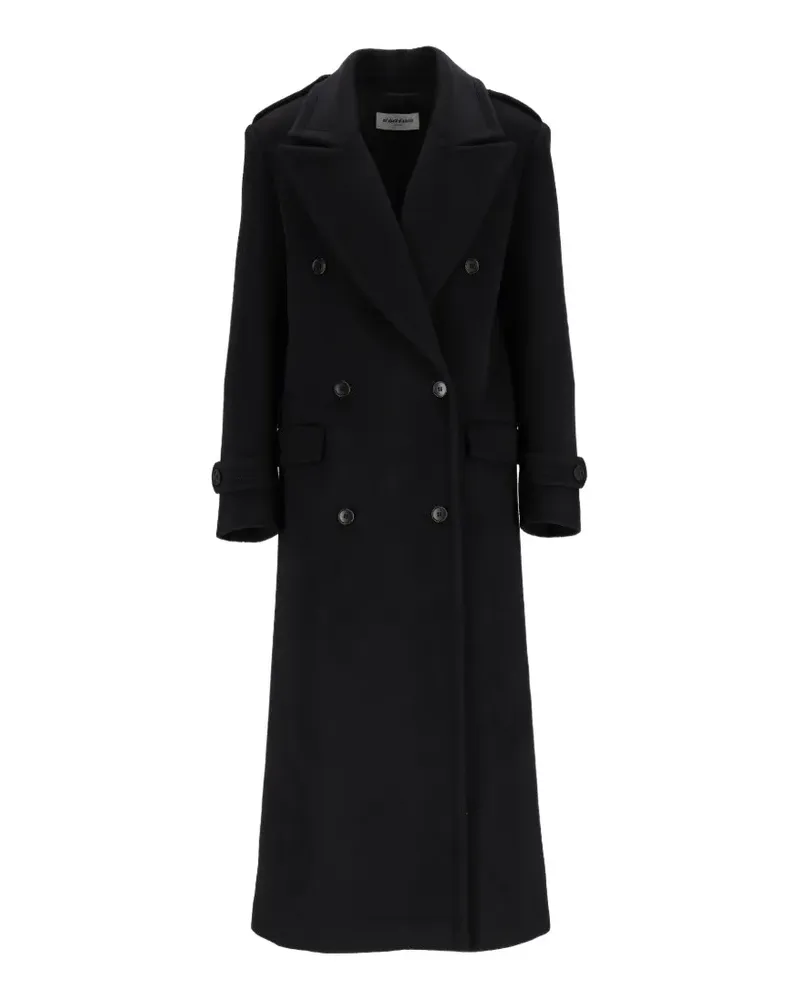 Al Duca D’Aosta 1902 notched-lapel double-breasted coat - Schwarz Schwarz