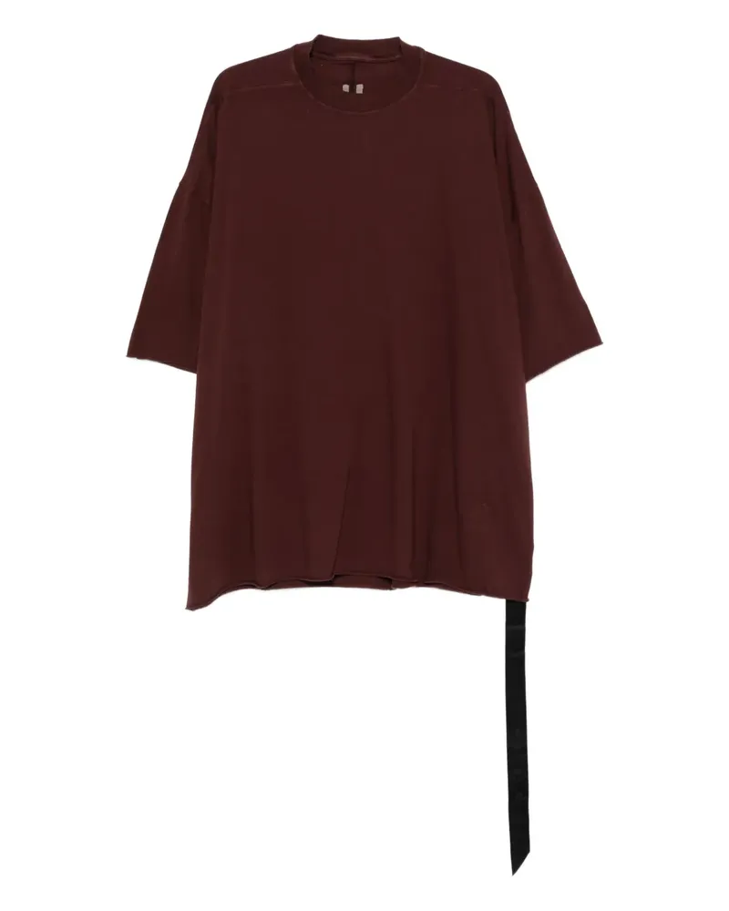 DRKSHDW by Rick Owens Ungesäumtes T-Shirt mit Schleifendetail - Rot Rot