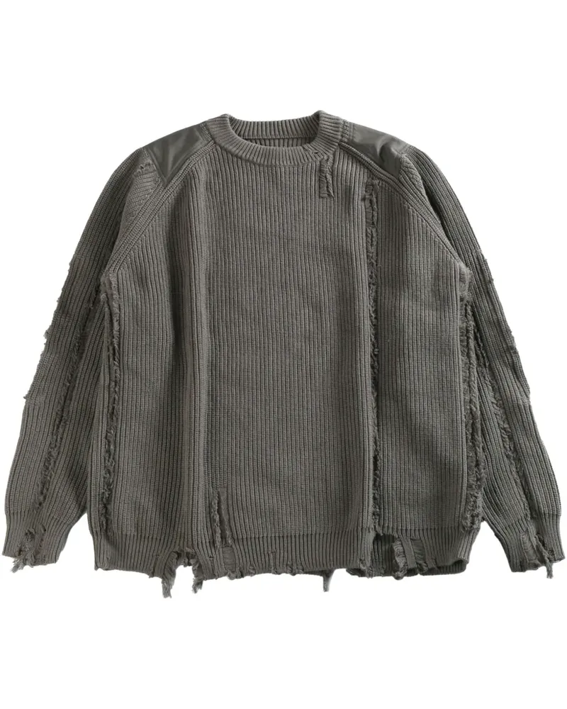 Yohji Yamamoto distressed sweater - Grau Grau