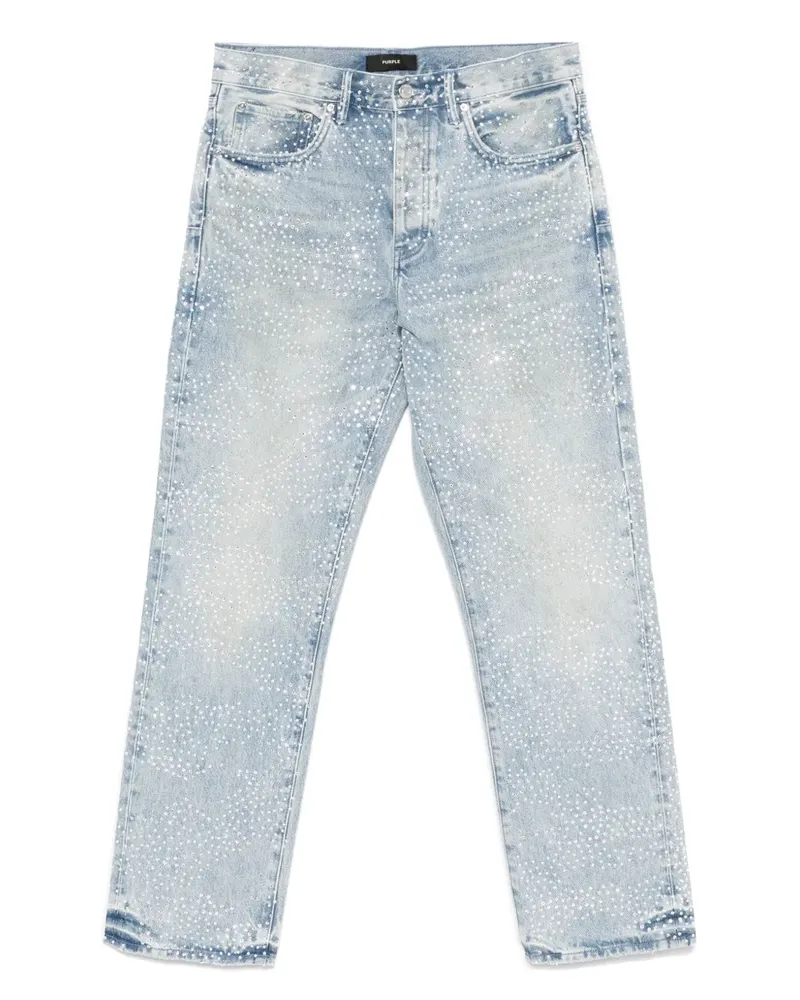 PURPLE BRAND Strassverzierte Jeans - Blau Blau