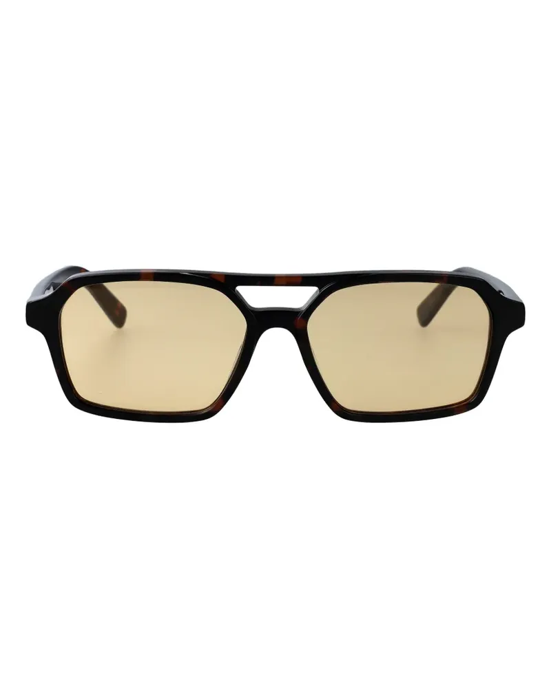 Maison Margiela Lunettes 7 browline sunglasses - Braun Braun