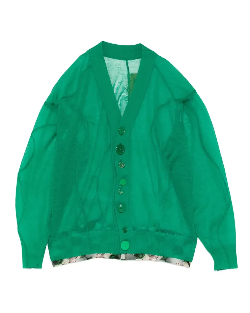 Undercover Semi-transparenter Cardigan - Grün Grün