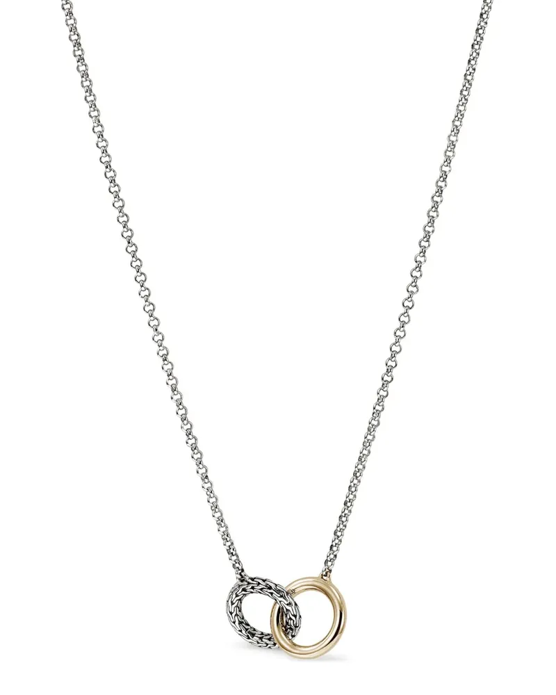 John Hardy 14kt JH Essential Goldhalskette - Silber Silber