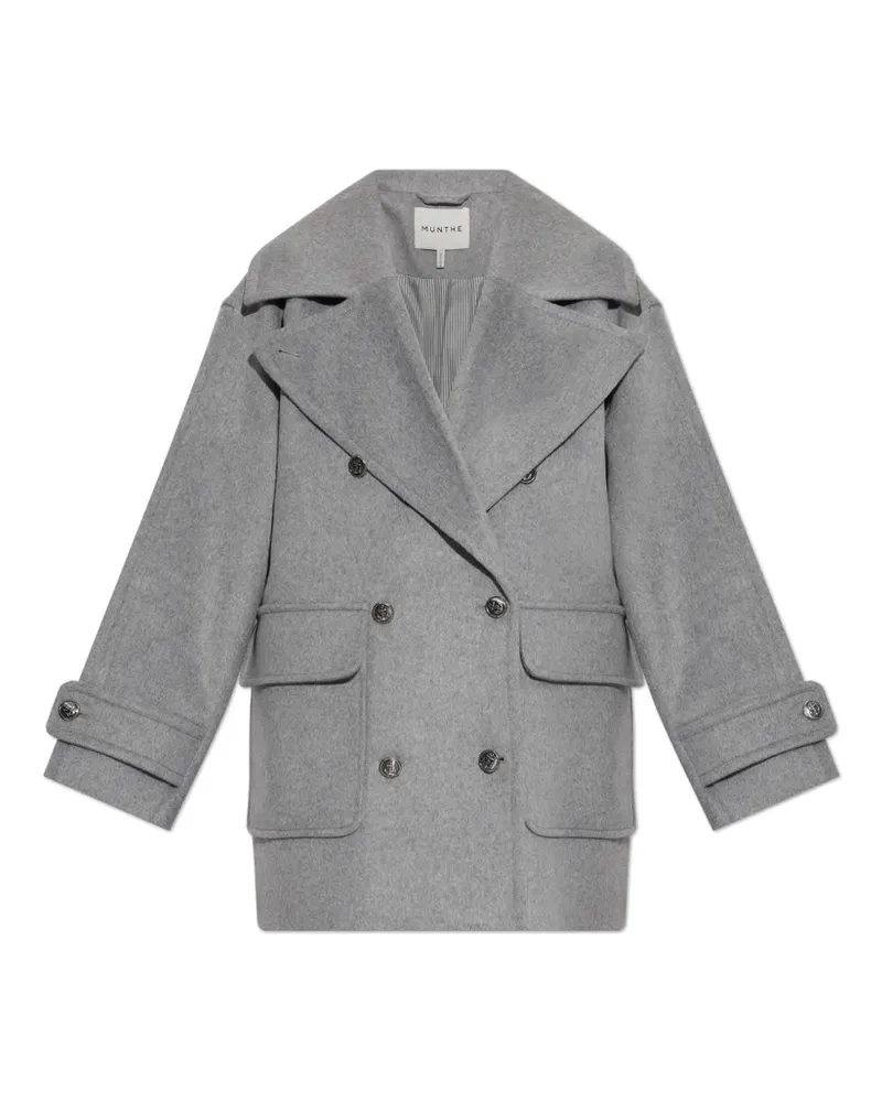MUNTHE Vetch double-breasted coat - Grau Grau