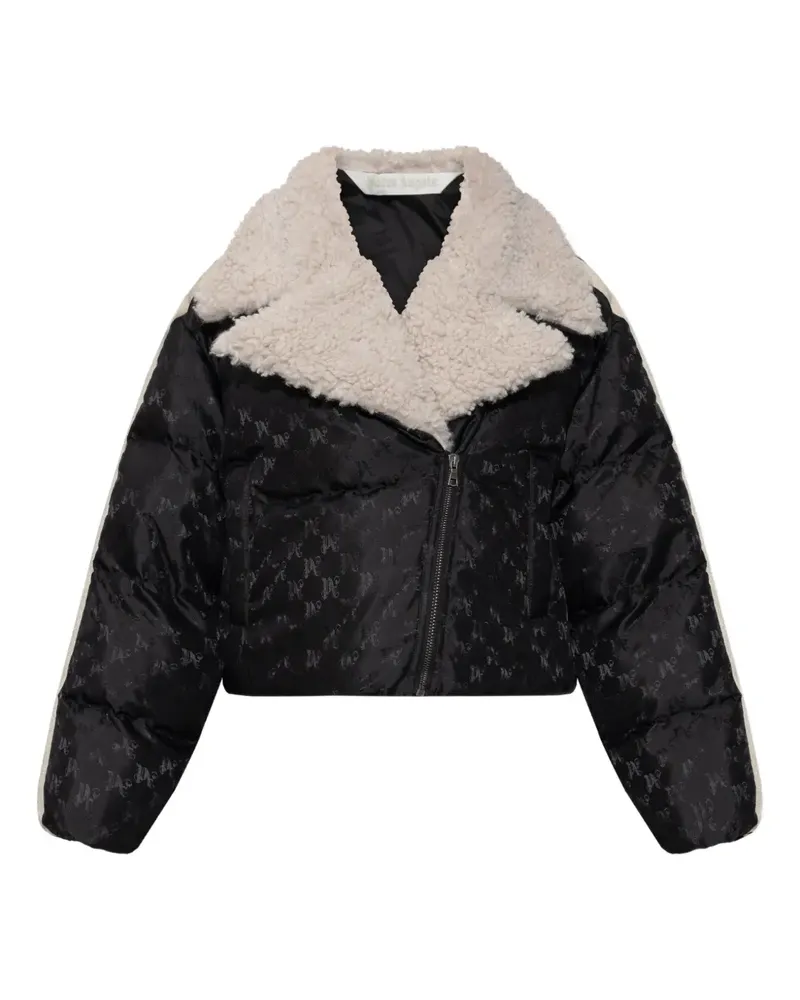 Palm Angels patterned faux-fur jacket - Schwarz Schwarz