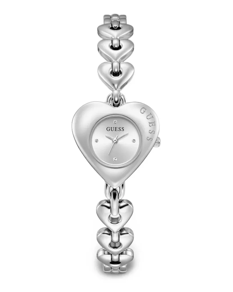 Guess Valerie silberfarbene Analoguhr Silber