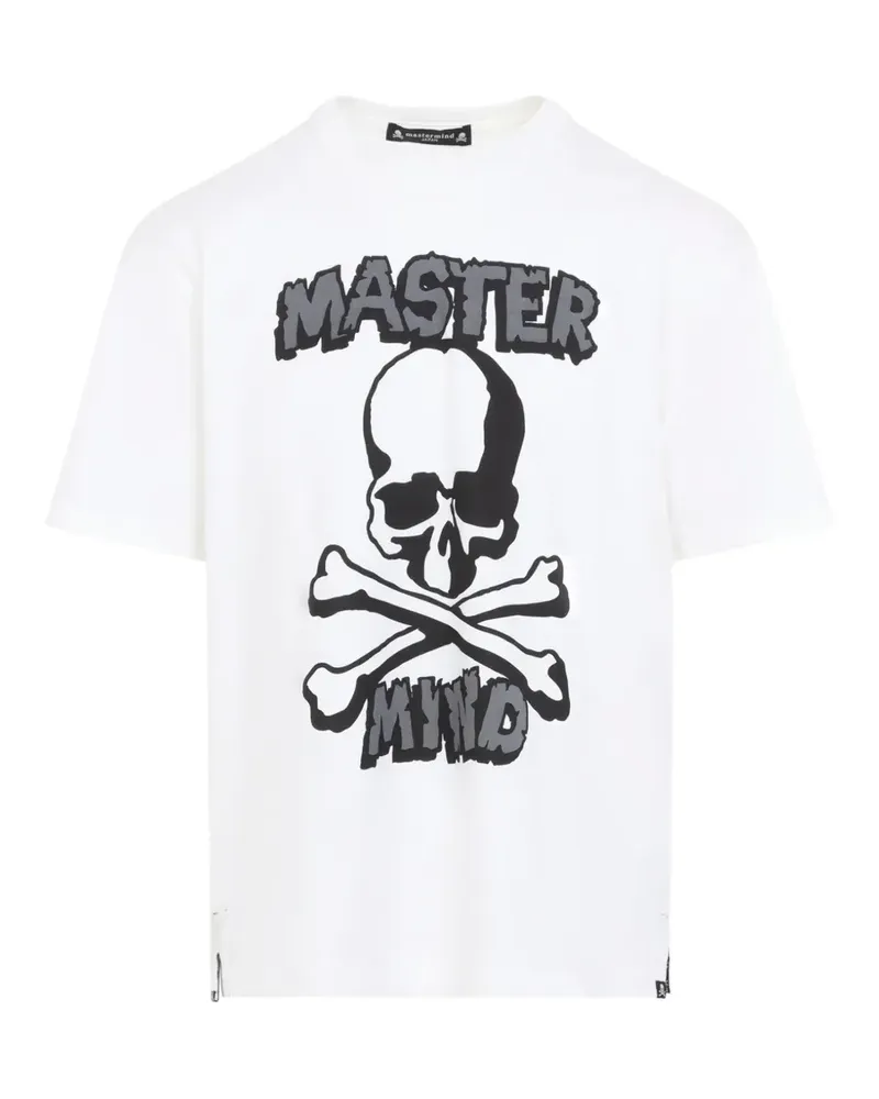 Mastermind Japan T-Shirt mit Totenkopf-Print - Weiß Weiß