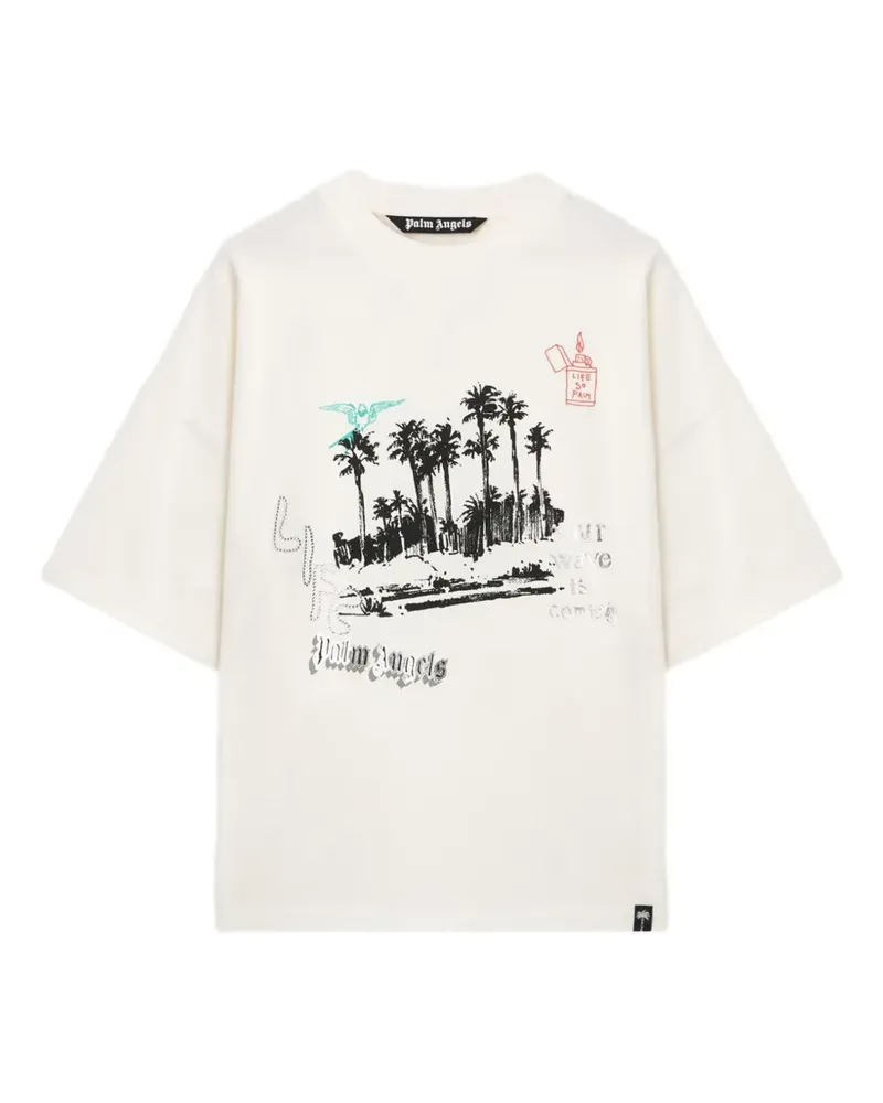 Palm Angels Palm Life loose tee - Nude Nude