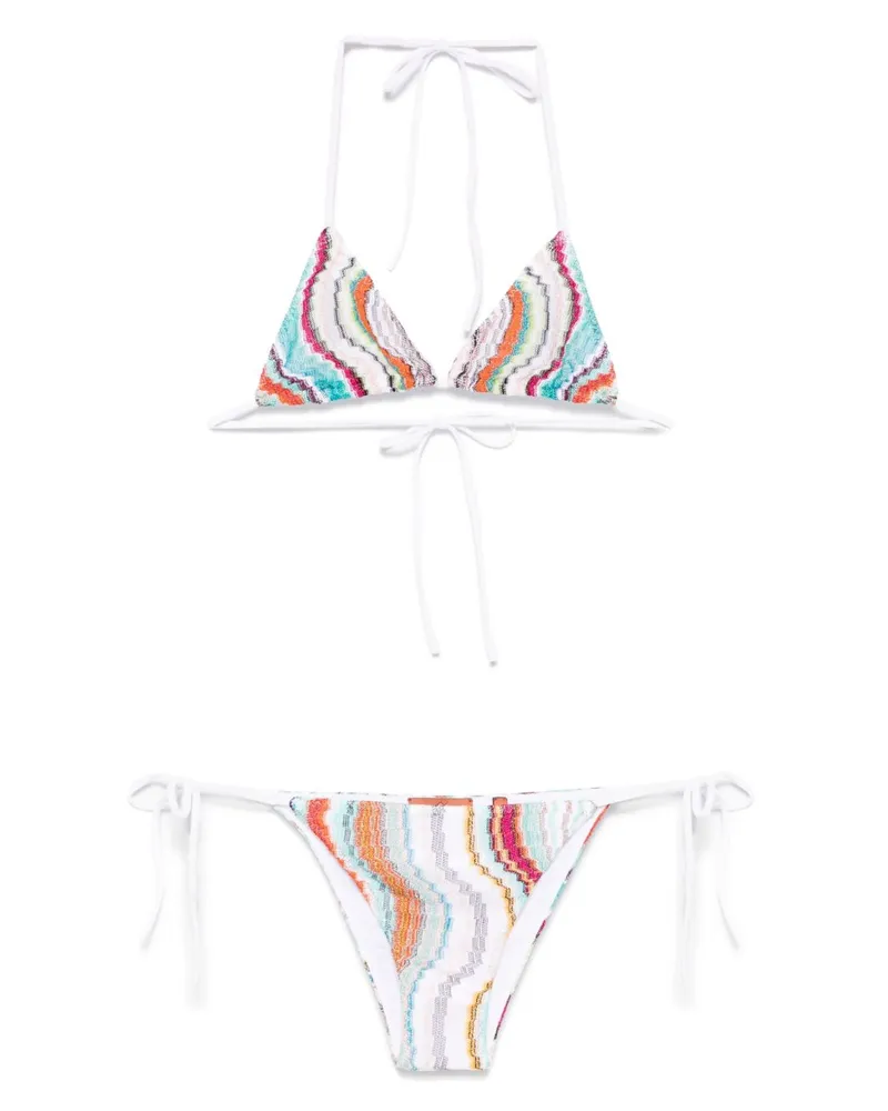 Missoni Bikini mit Zickzackmuster - Weiß Weiß