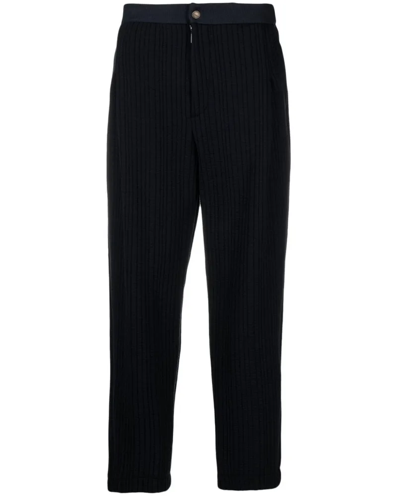 Giorgio Armani Gesteppte Tapered-Hose mit Falten - Blau Blau