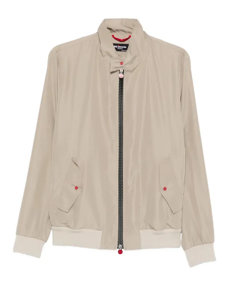 Kiton high-neck bomber jacket - Nude Nude