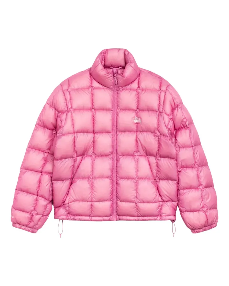 Stüssy Steppjacke mit Logo-Print - Rosa Rosa