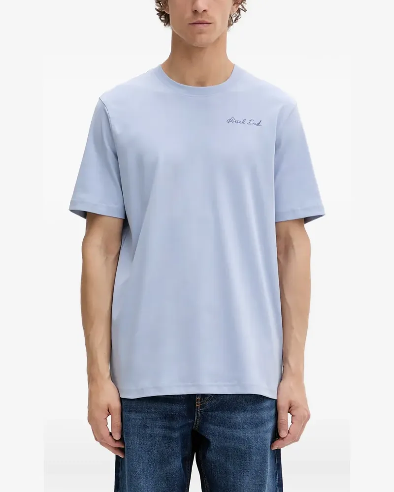 Diesel T-ADJUST-V11 logo-print T-shirt - Blau Blau