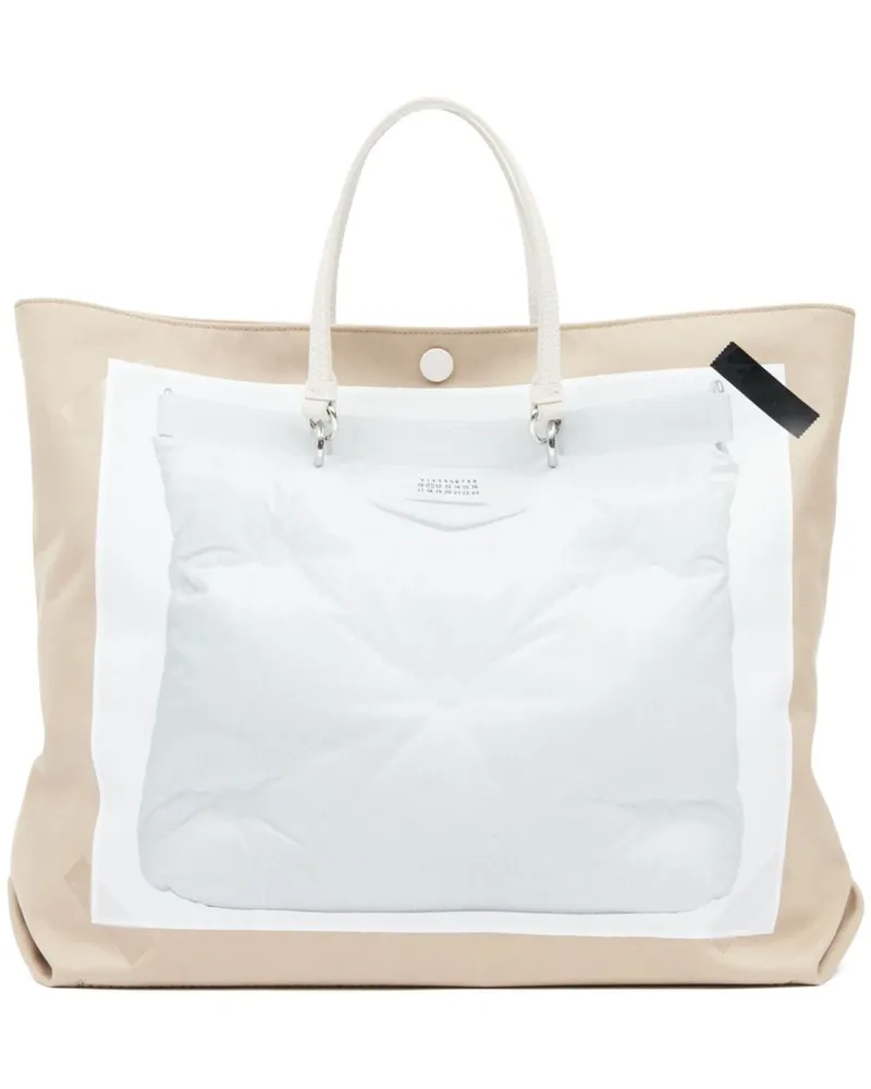 Maison Margiela Glam Slam Handtasche mit Trompe-l'oeil-Print - Weiß Weiß