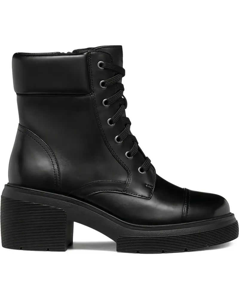Geox Schnürstiefel mit Plateau - Schwarz Schwarz