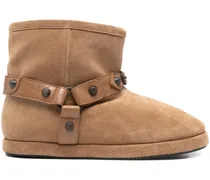 Alaska Stiefel mit Nietenriemen - Braun