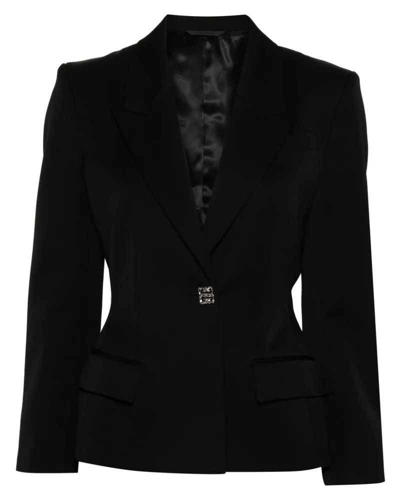 Givenchy 4G Liquid Wollblazer mit Knöpfen - Schwarz Schwarz