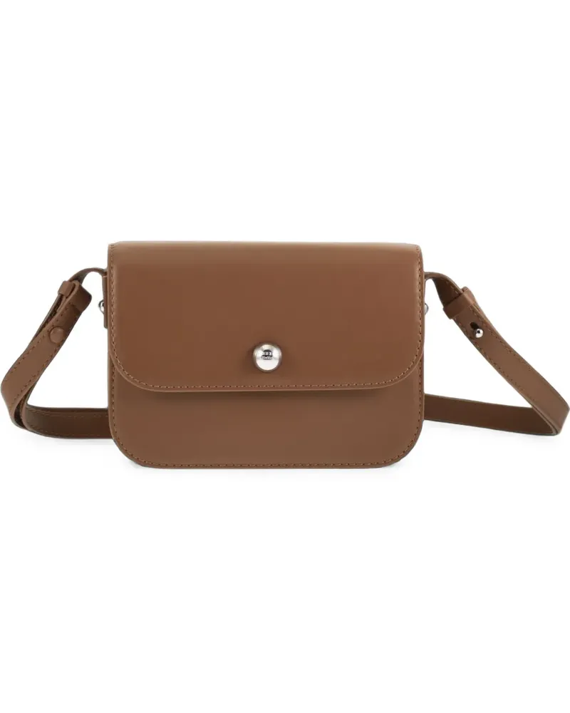 Max Mara Umhängetasche mit Klappe - Braun Braun
