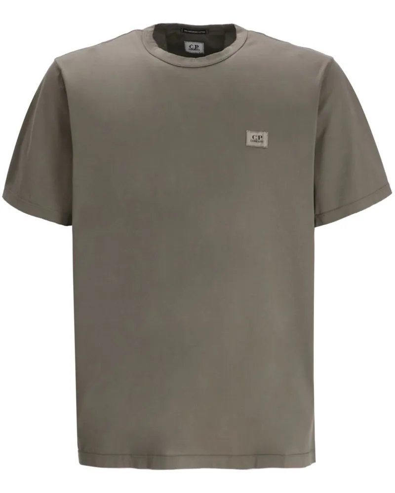 C.P. Company T-Shirt mit Logo-Patch - Grün Grün